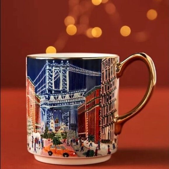 Anthropologie Other - Anthropologie Holiday in the City Mug 2024 New York City Stoneware 13 oz New